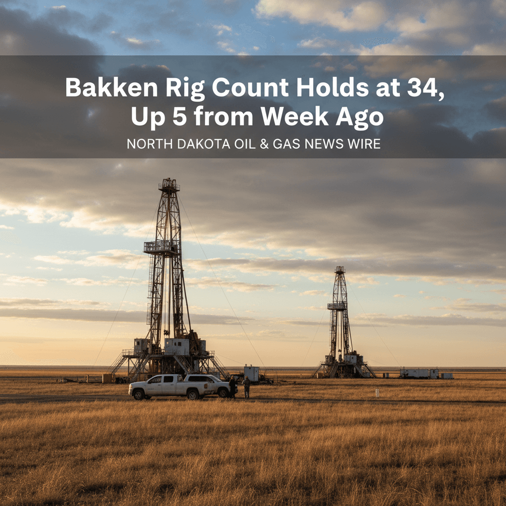 Bakken Rig Count Holds at 34, Up 5 from Week Ago - Bakken Wire