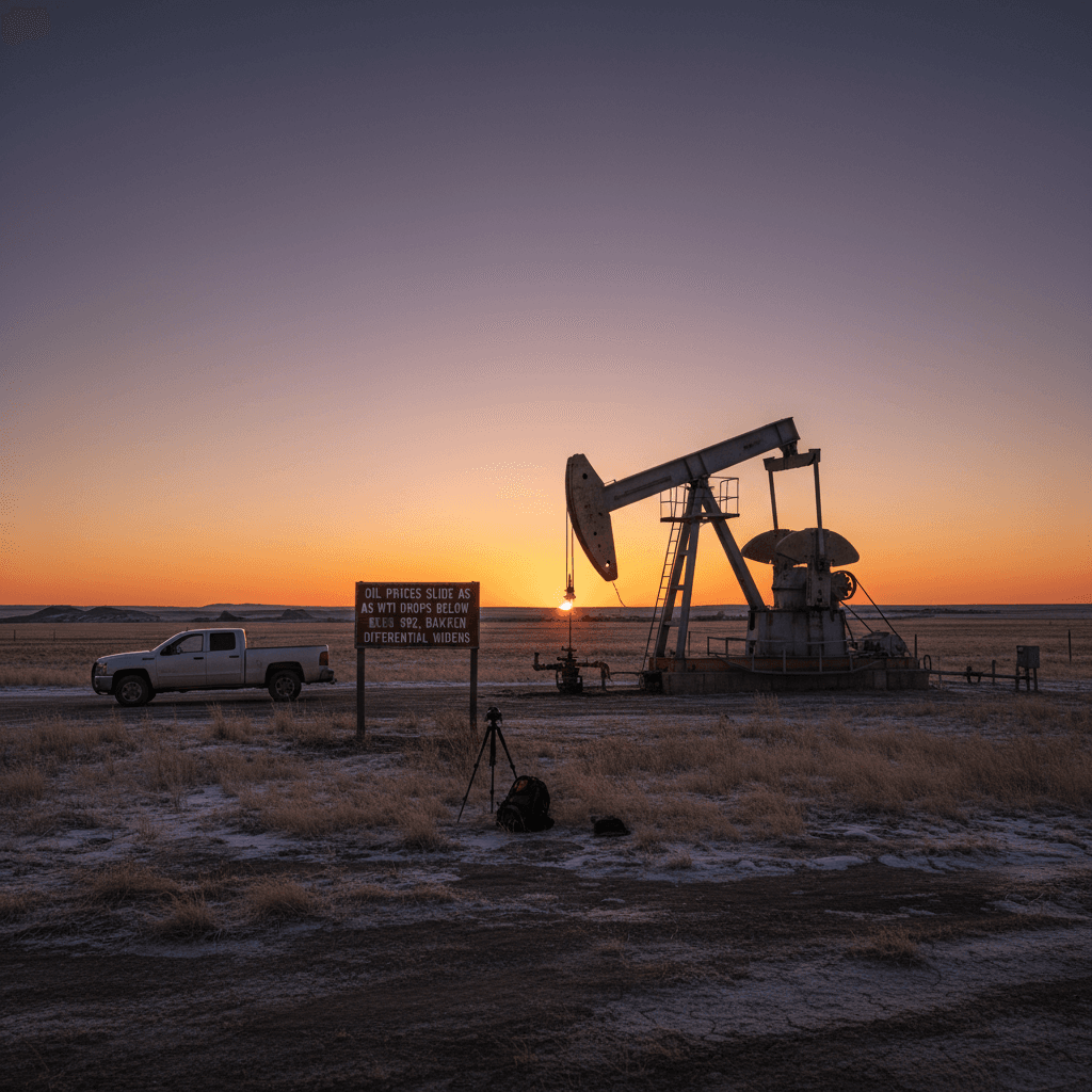 Oil Prices Slide as WTI Drops Below $92, Bakken Differential Widens - Bakken Wire
