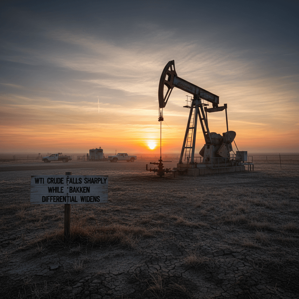 WTI Crude Falls Sharply While Bakken Differential Widens - Bakken Wire