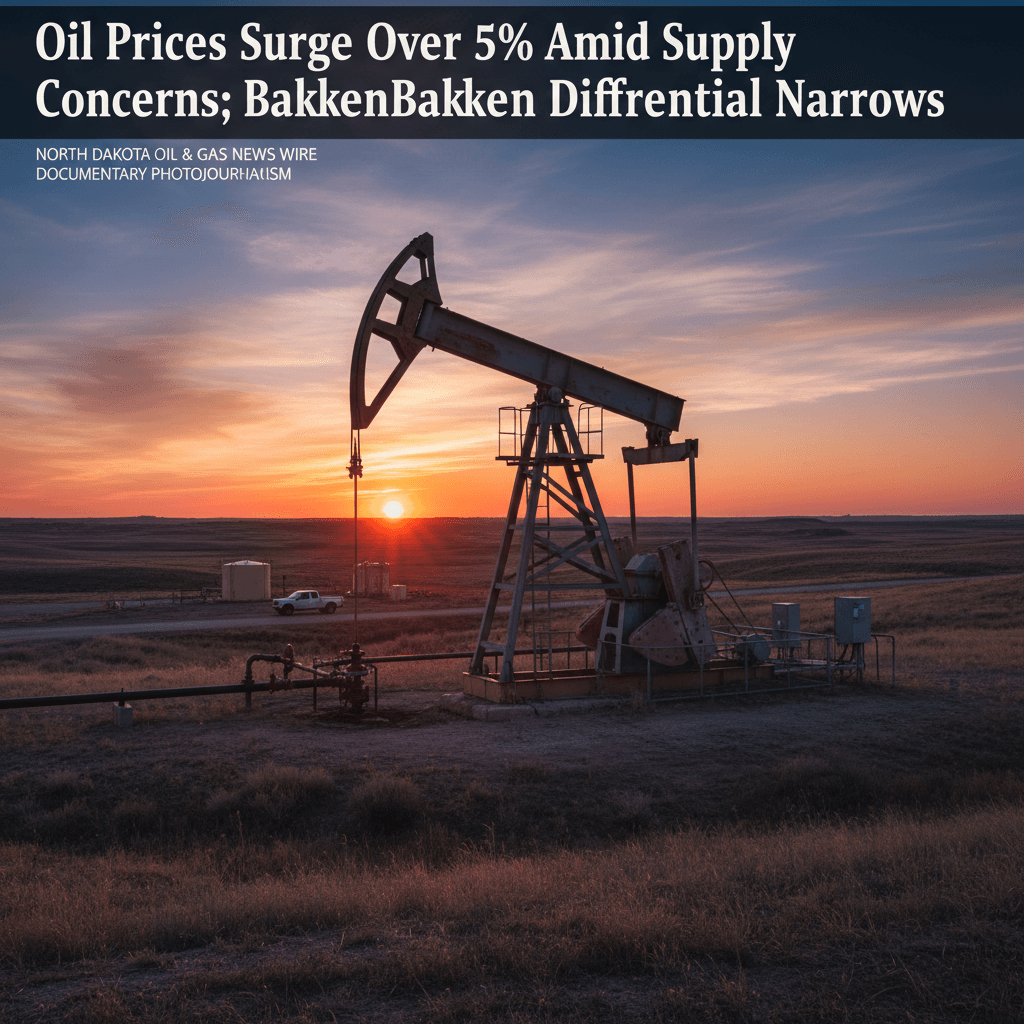 Oil Prices Surge Over 5% Amid Supply Concerns; Bakken Differential Narrows - Bakken Wire