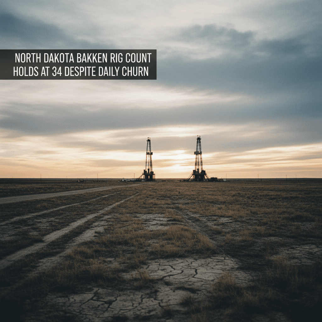 North Dakota Bakken Rig Count Holds at 34 Despite Daily Churn - Bakken Wire