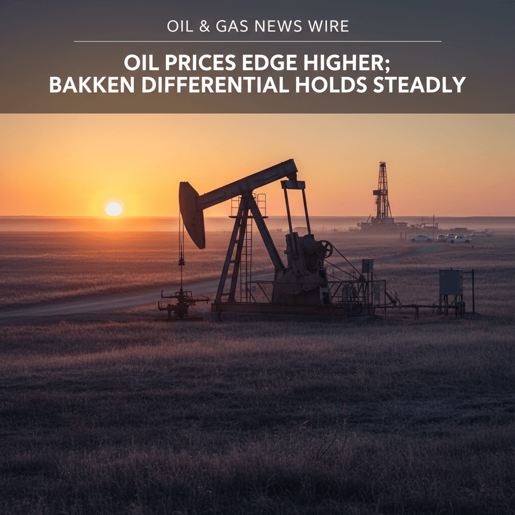 Oil Prices Edge Higher; Bakken Differential Holds Steady - Bakken Wire