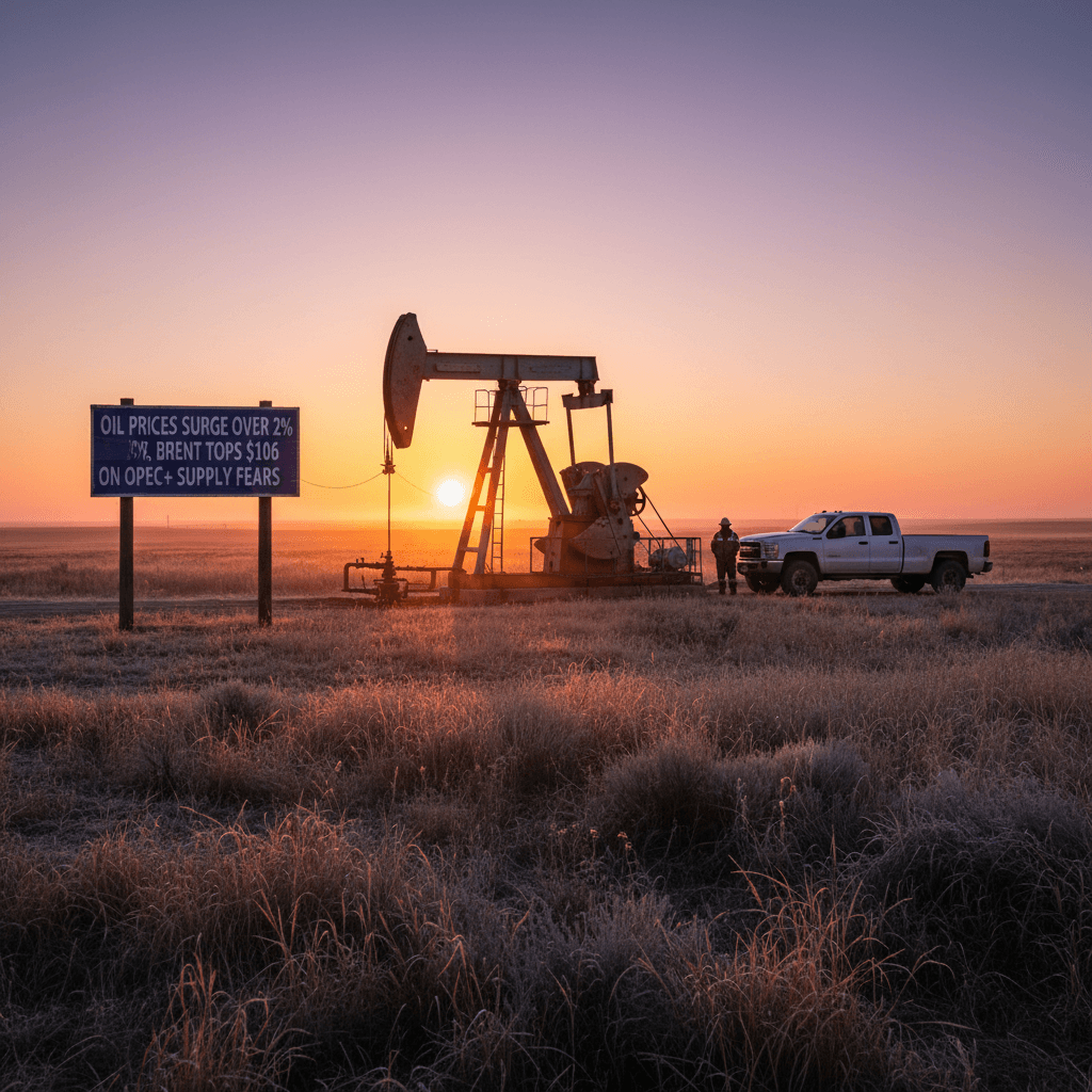 Oil Prices Surge Over 2%, Brent Tops $106 on OPEC+ Supply Fears - Bakken Wire