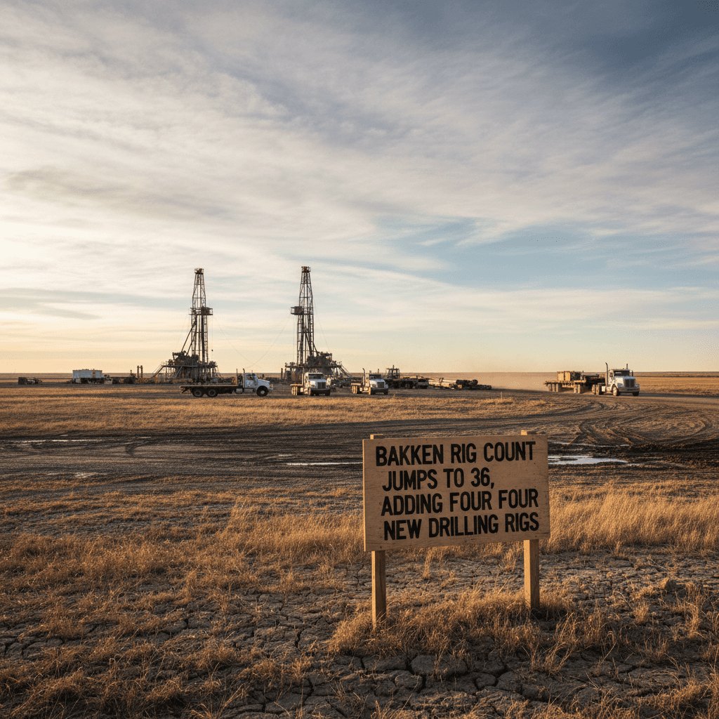 Bakken Rig Count Jumps to 36, Adding Four New Drilling Rigs - Bakken Wire