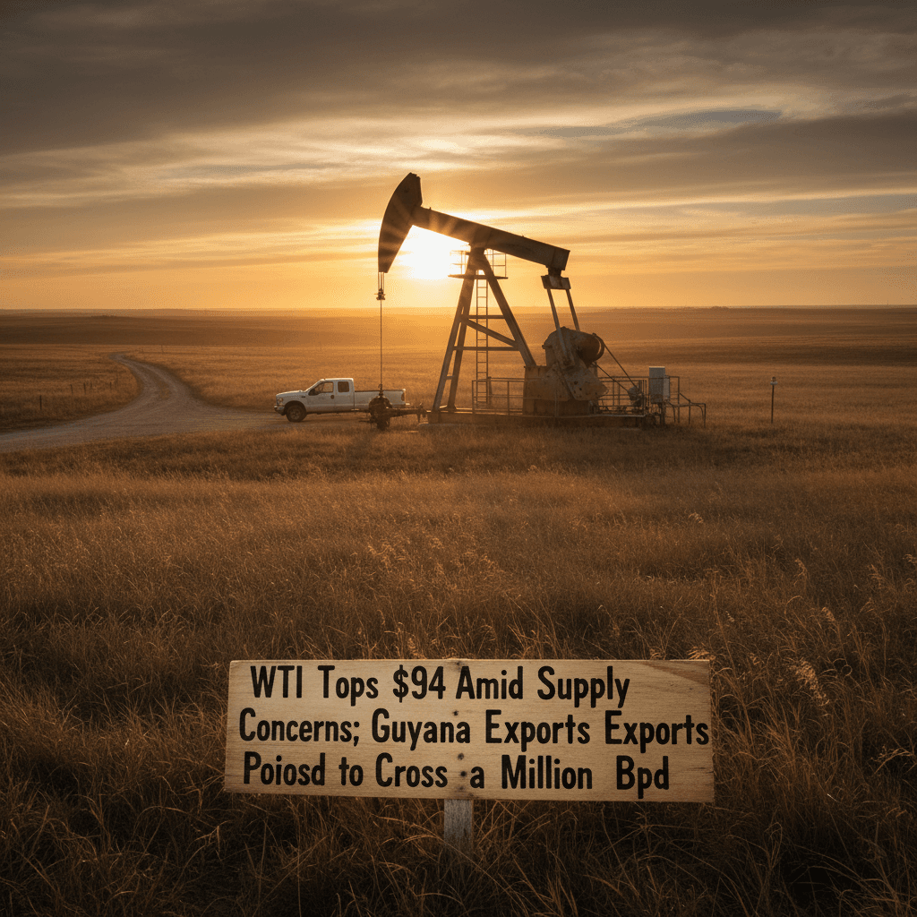 WTI Tops $94 Amid Supply Concerns; Guyana Exports Poised to Cross 1 Million Bpd - Bakken Wire