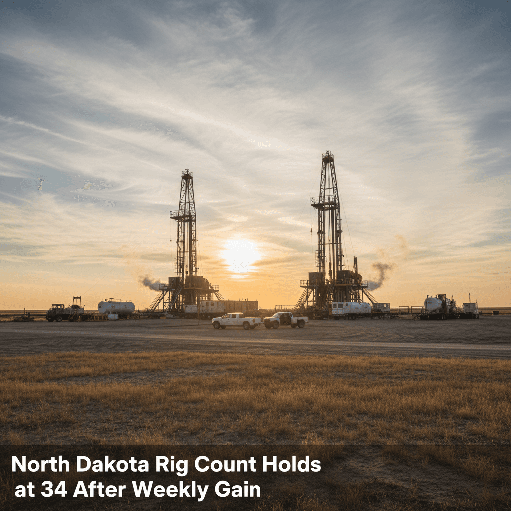 North Dakota Rig Count Holds at 34 After Weekly Gain - Bakken Wire