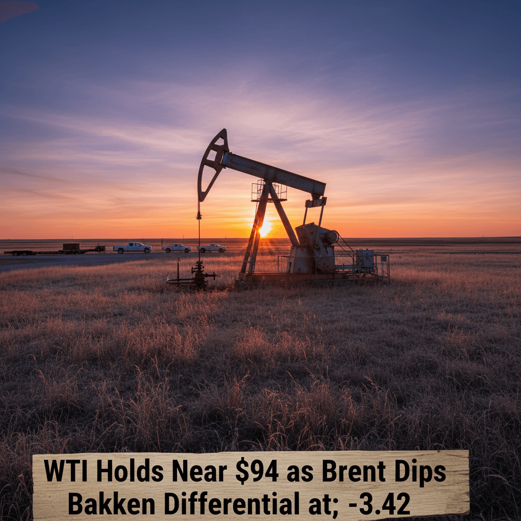 WTI Holds Near $94 as Brent Dips; Bakken Differential at -$3.42 - Bakken Wire