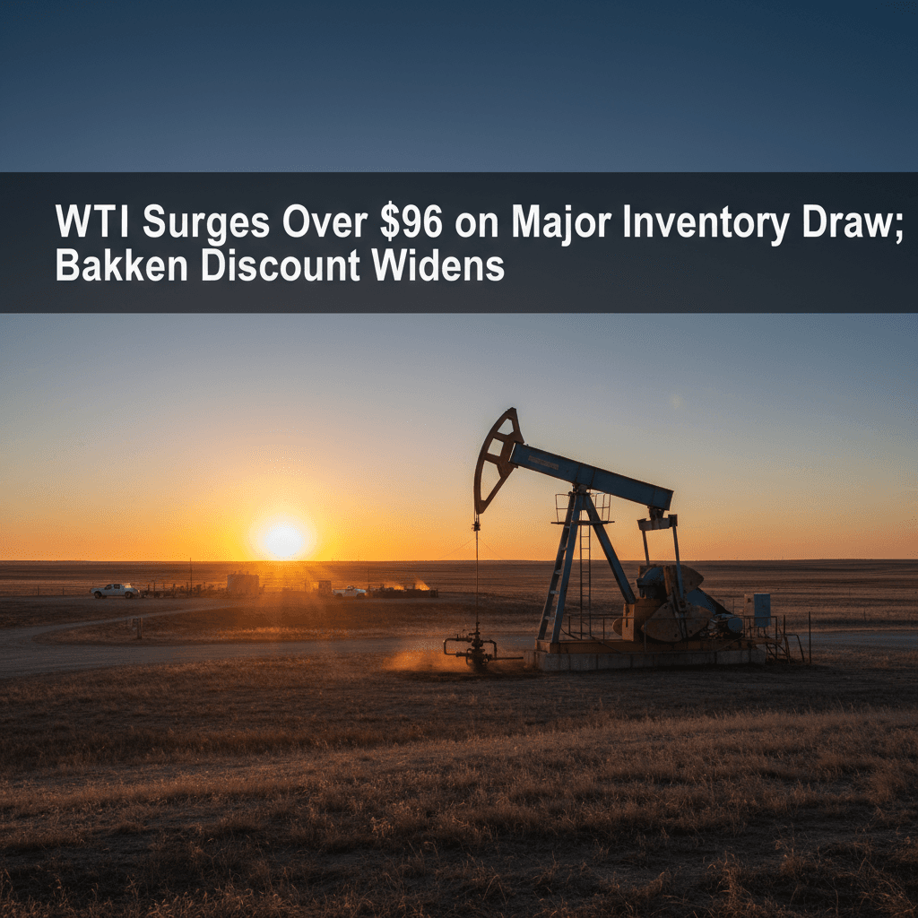 WTI Surges Over $96 on Major Inventory Draw; Bakken Discount Widens - Bakken Wire