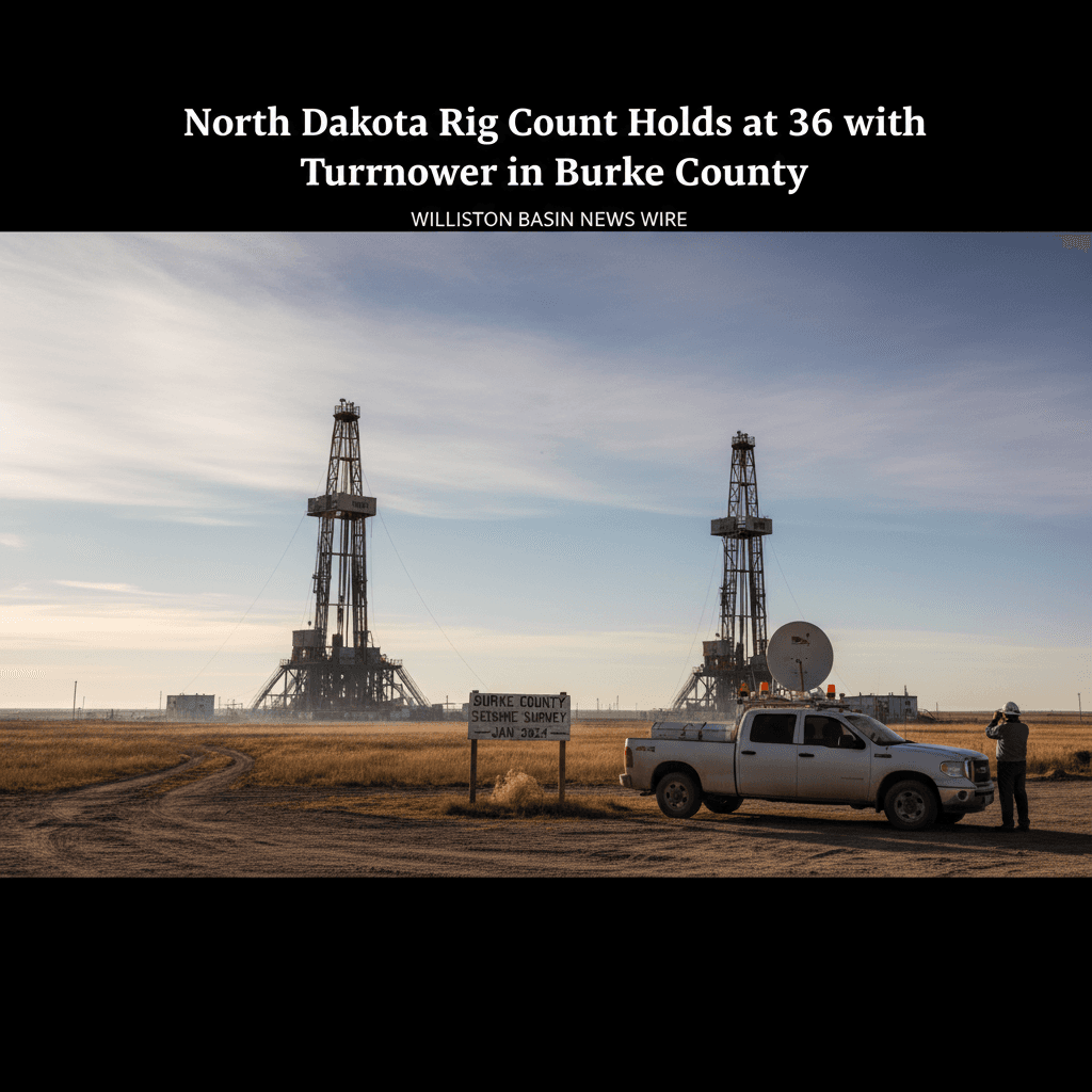 North Dakota Rig Count Holds at 36 with Turnover in Burke County - Bakken Wire