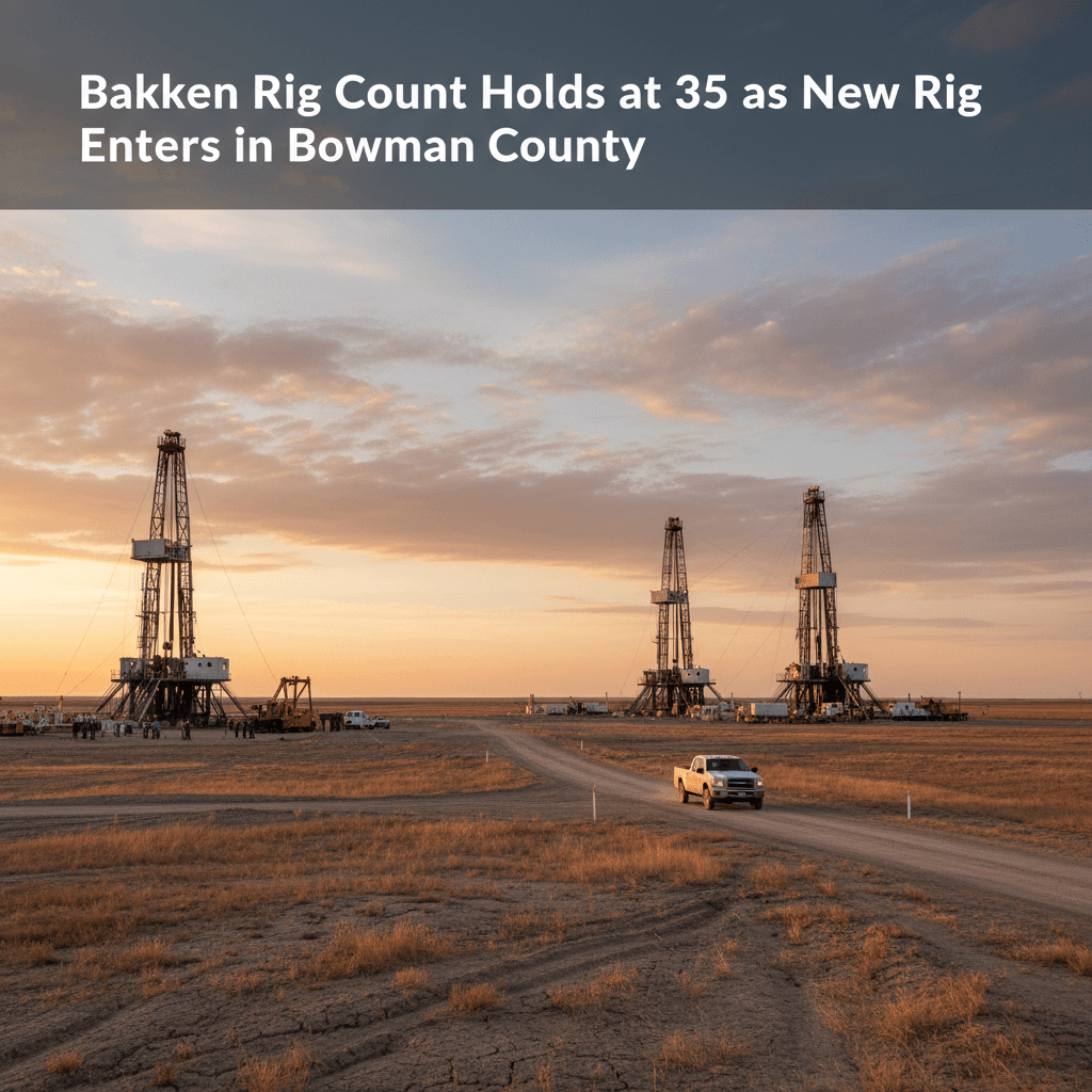 Bakken Rig Count Holds at 35 as New Rig Enters in Bowman County - Bakken Wire