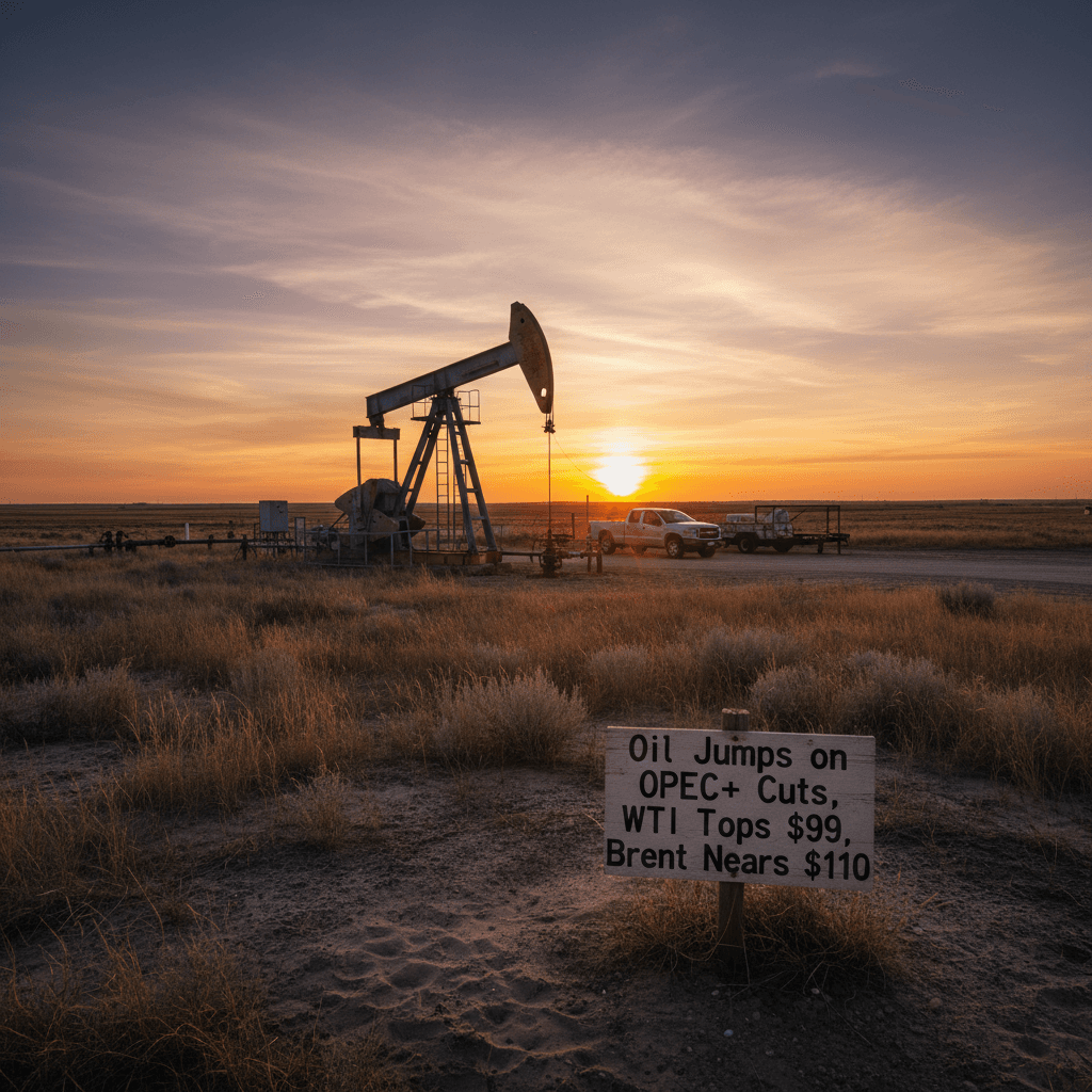 Oil Jumps on OPEC+ Cuts, WTI Tops $99, Brent Nears $110 - Bakken Wire