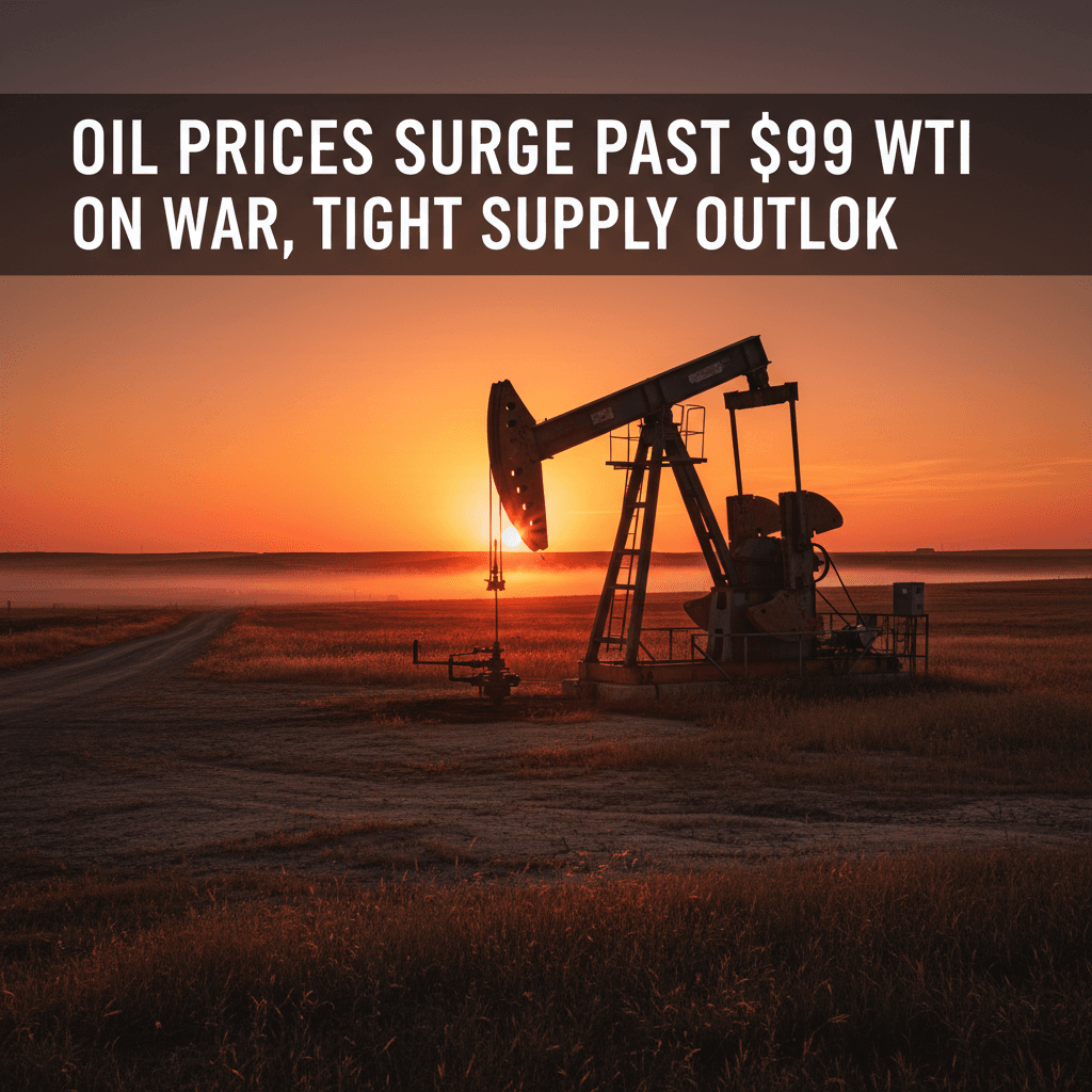 Oil Prices Surge Past $99 WTI on War, Tight Supply Outlook - Bakken Wire