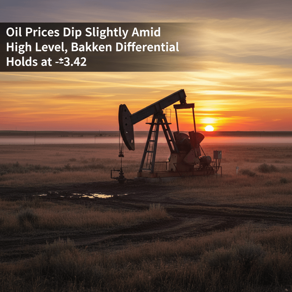 Oil Prices Dip Slightly Amid High Level, Bakken Differential Holds at -$3.42 - Bakken Wire