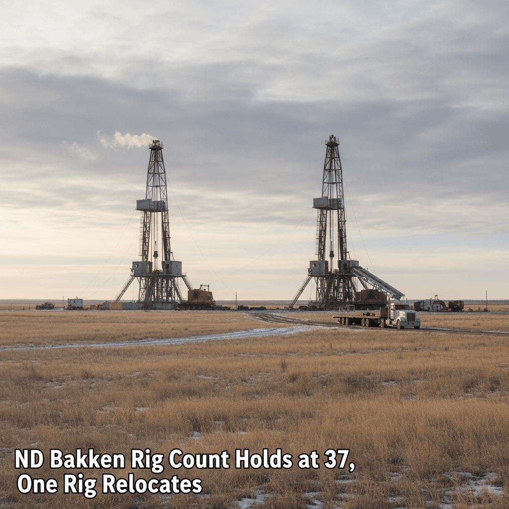 ND Bakken Rig Count Holds at 37, One Rig Relocates - Bakken Wire