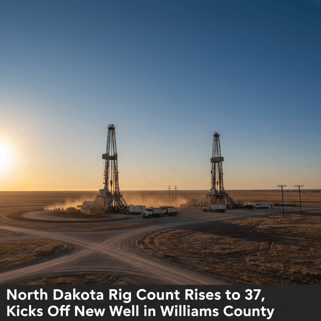 North Dakota Rig Count Rises to 37, Kicks Off New Well in Williams County - Bakken Wire