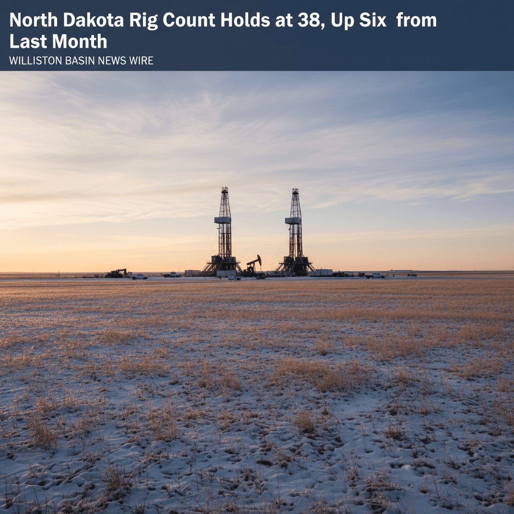 North Dakota Rig Count Holds at 38, Up Six from Last Month - Bakken Wire