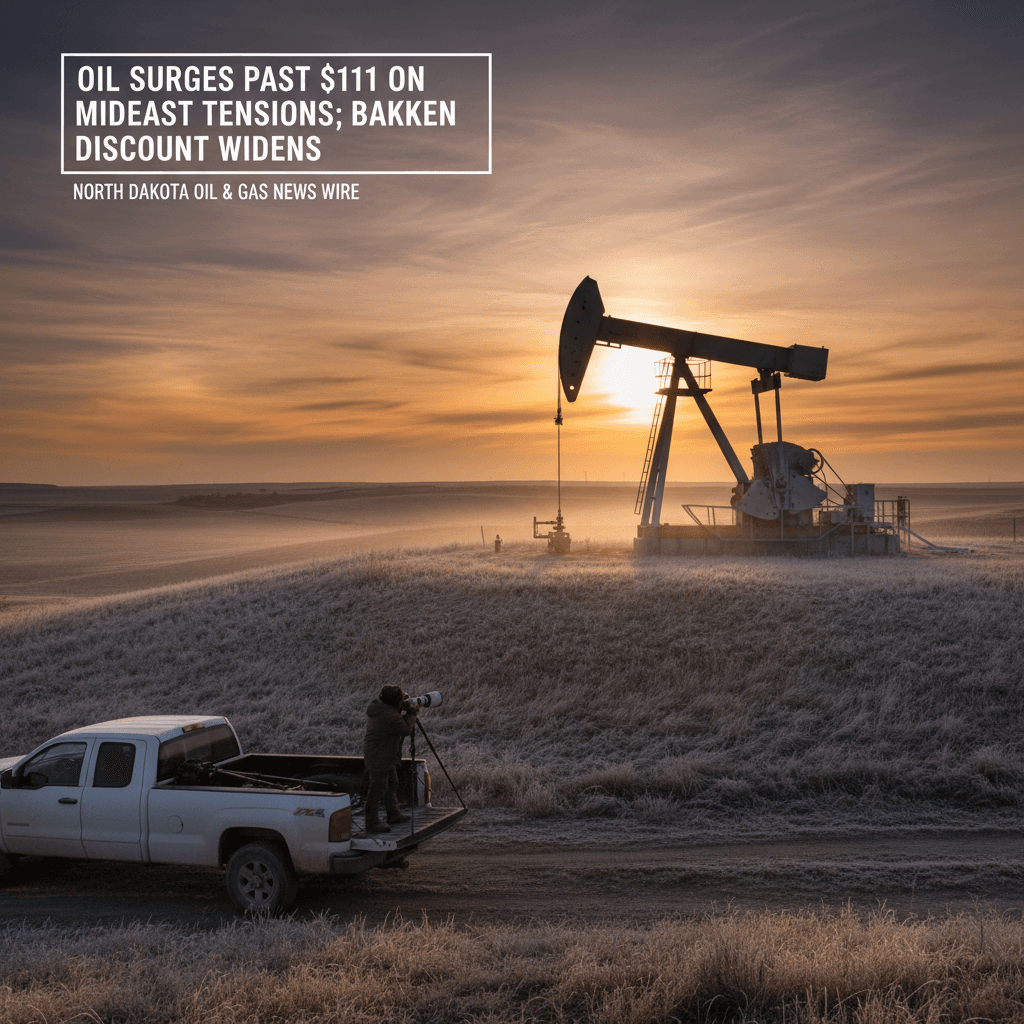 Oil Surges Past $111 on Mideast Tensions; Bakken Discount Widens - Bakken Wire