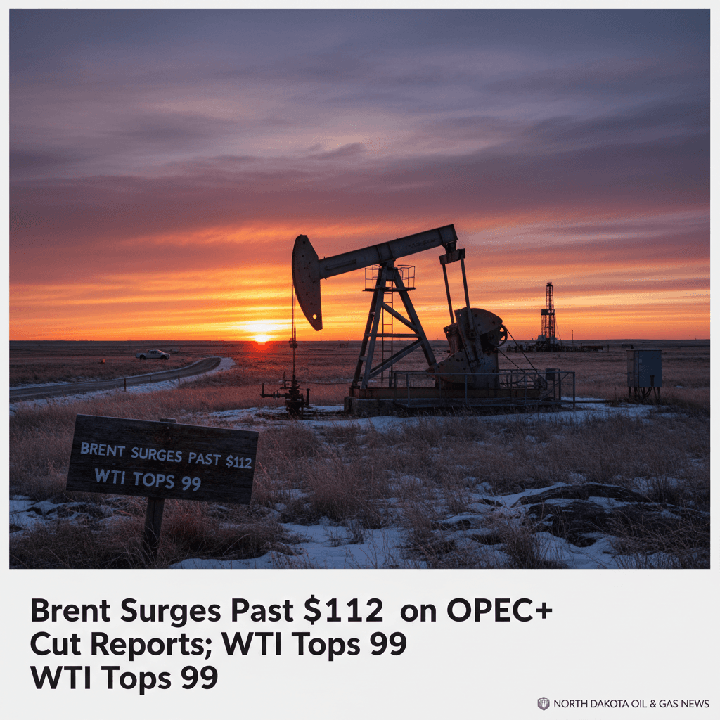 Brent Surges Past $112 on OPEC+ Cut Reports; WTI Tops $99 - Bakken Wire