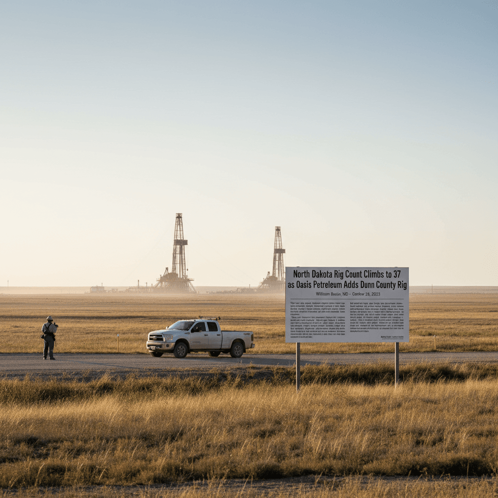 North Dakota Rig Count Climbs to 37 as Oasis Petroleum Adds Dunn County Rig - Bakken Wire
