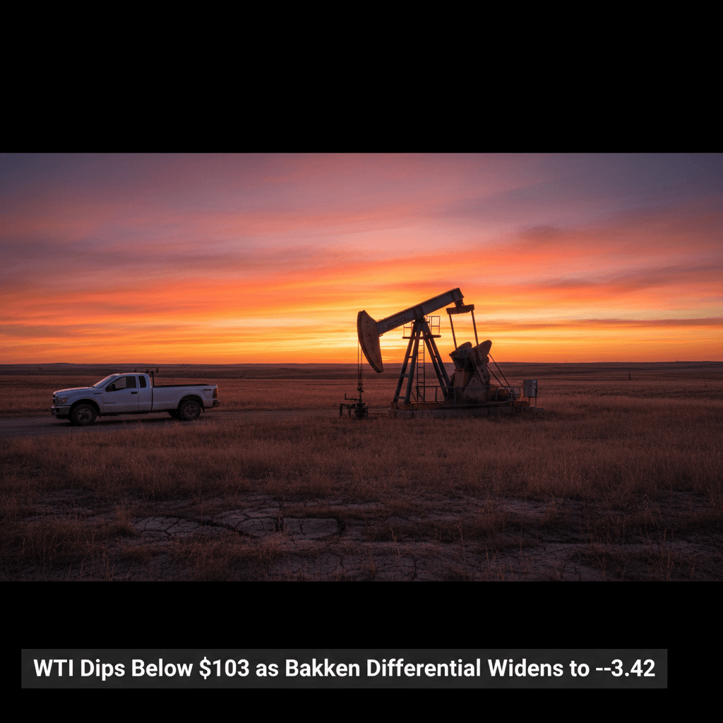 WTI Dips Below $103 as Bakken Differential Widens to -$3.42 - Bakken Wire