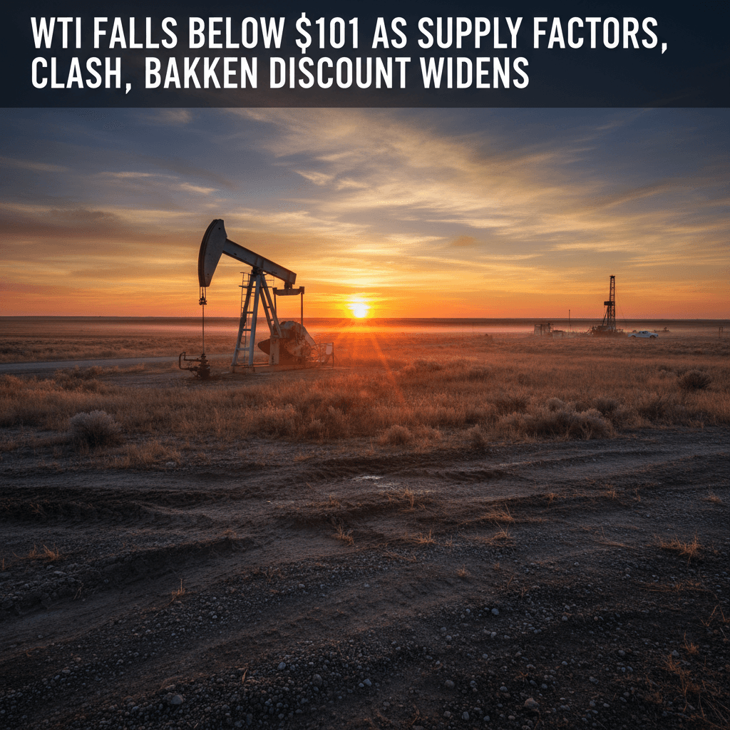 WTI Falls Below $101 as Supply Factors Clash, Bakken Discount Widens - Bakken Wire