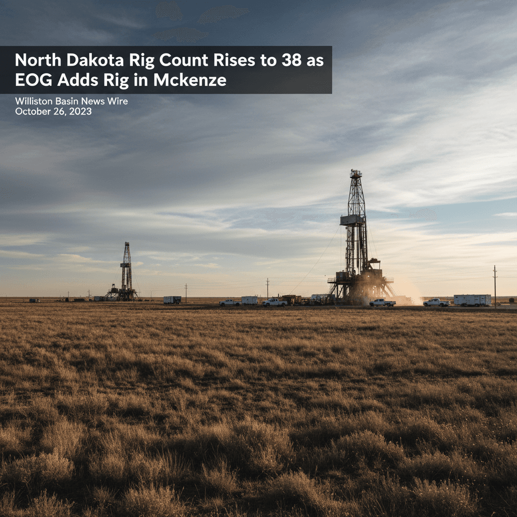North Dakota Rig Count Rises to 38 as EOG Adds Rig in McKenzie - Bakken Wire