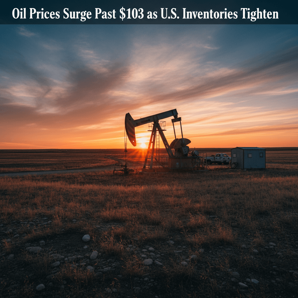 Oil Prices Surge Past $103 as U.S. Inventories Tighten - Bakken Wire