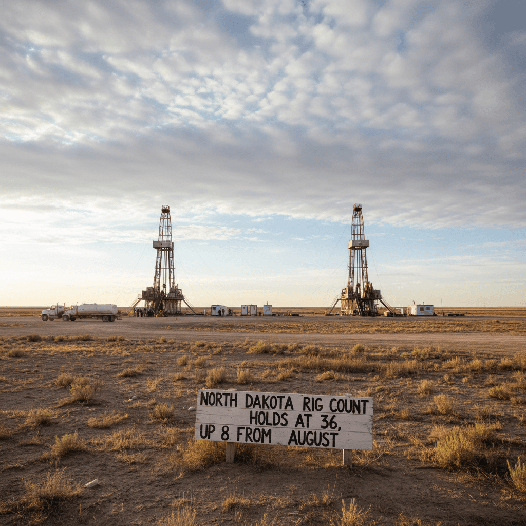 North Dakota Rig Count Holds at 36, Up 8 from August - Bakken Wire