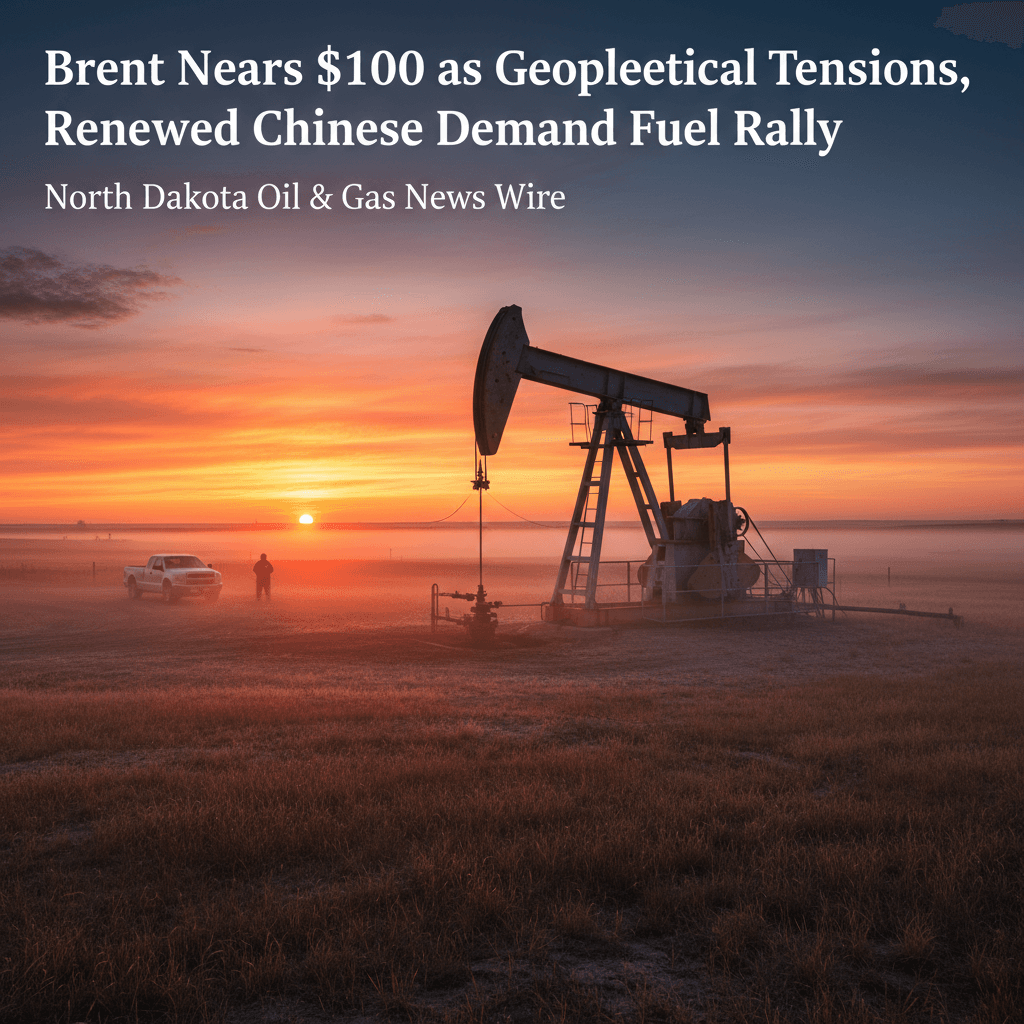 Brent Nears $100 as Geopolitical Tensions, Renewed Chinese Demand Fuel Rally - Bakken Wire