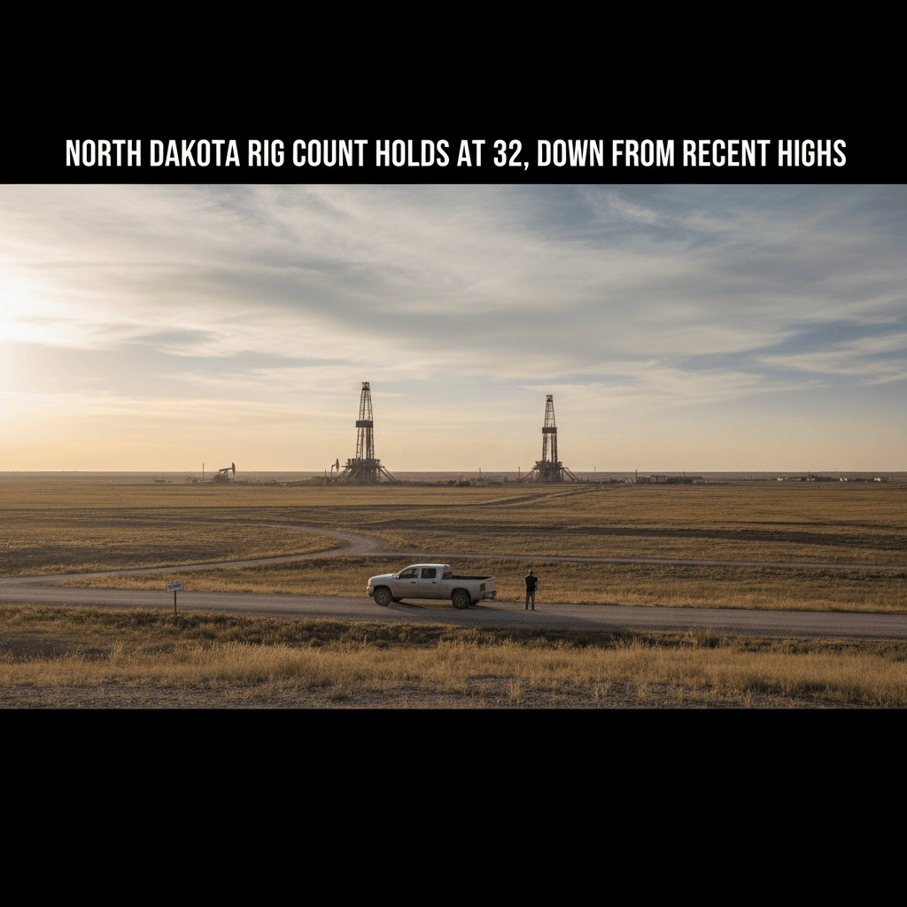 North Dakota Rig Count Holds at 32, Down from Recent Highs - Bakken Wire