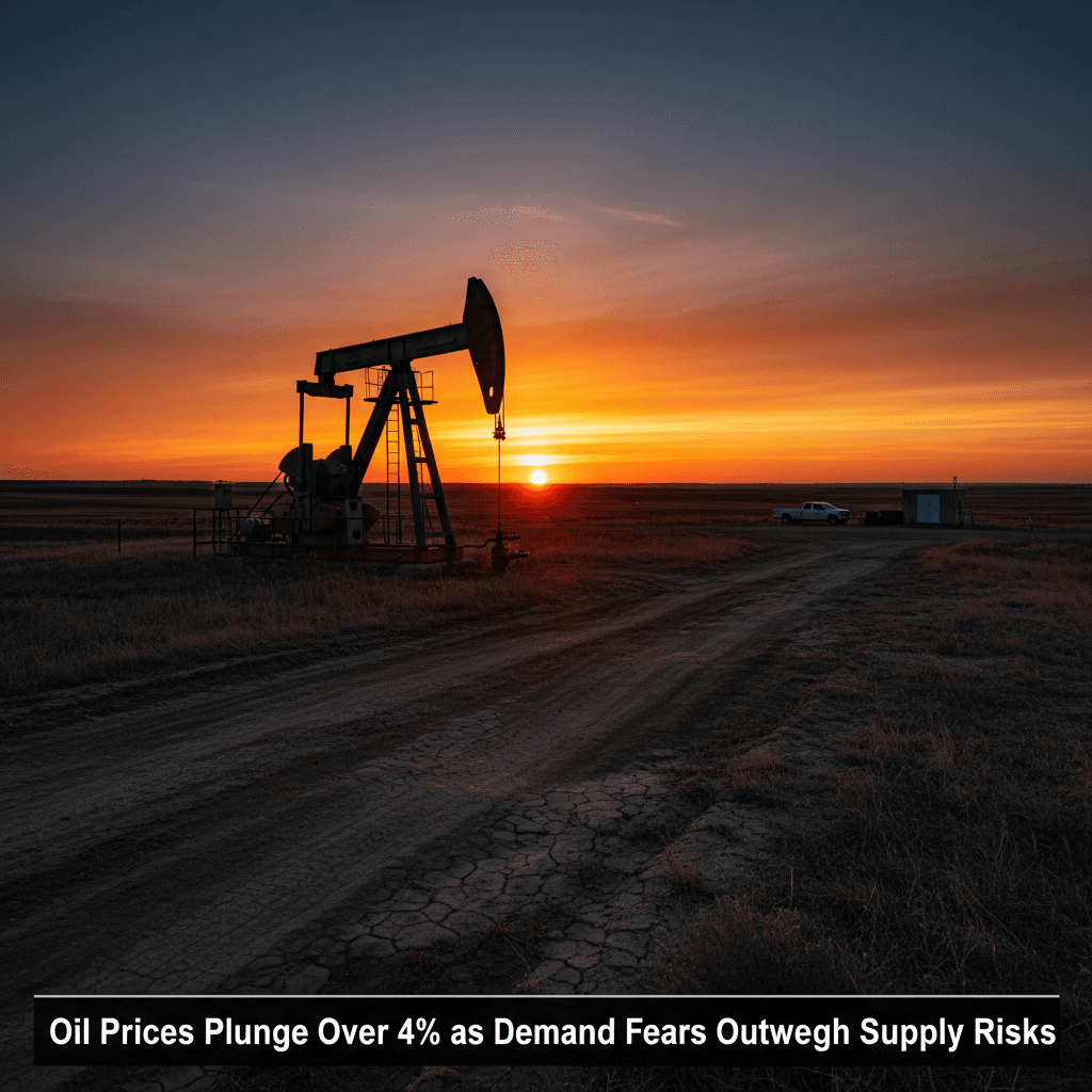 Oil Prices Plunge Over 4% as Demand Fears Outweigh Supply Risks - Bakken Wire