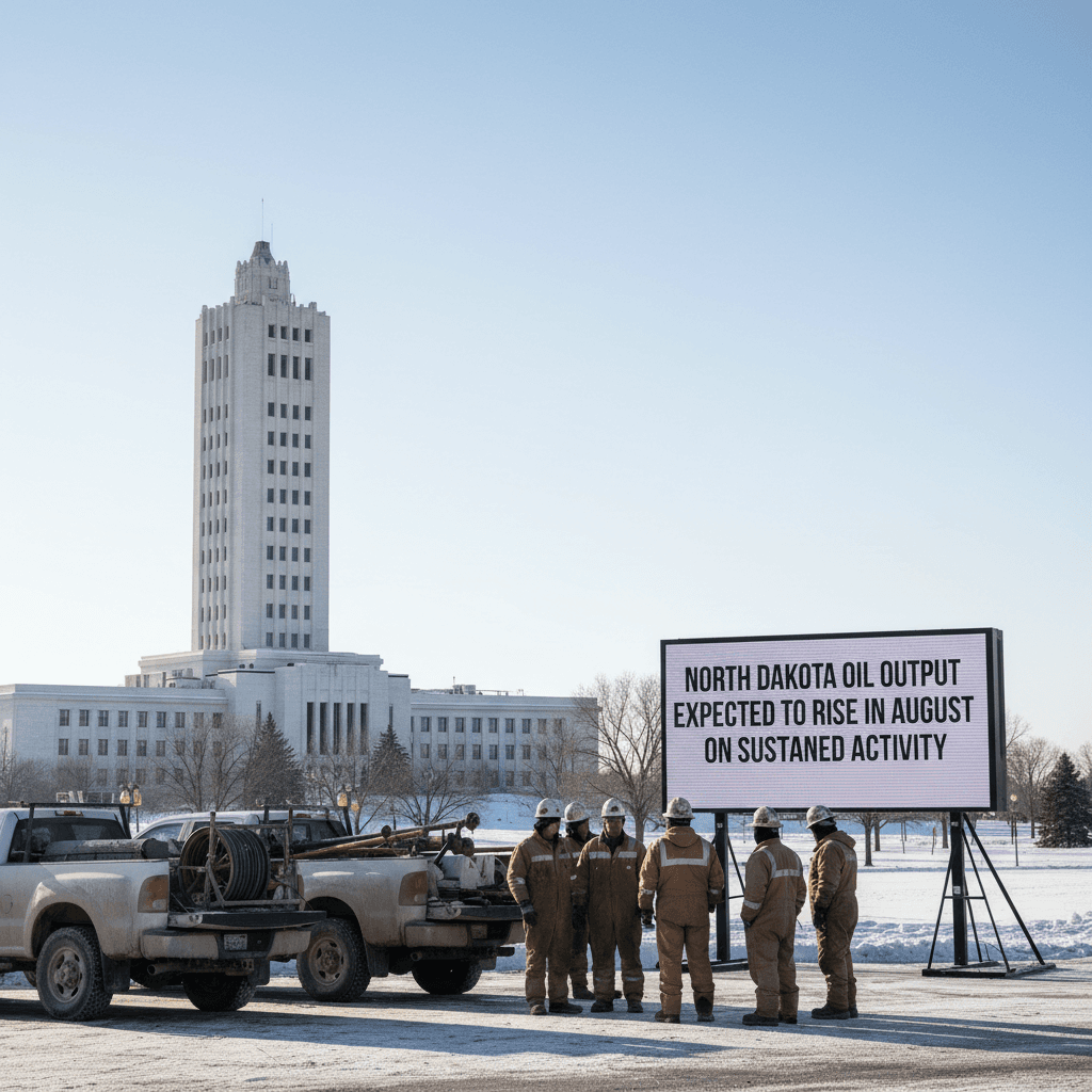 North Dakota Oil Output Expected to Rise in August on Sustained Activity - Bakken Wire