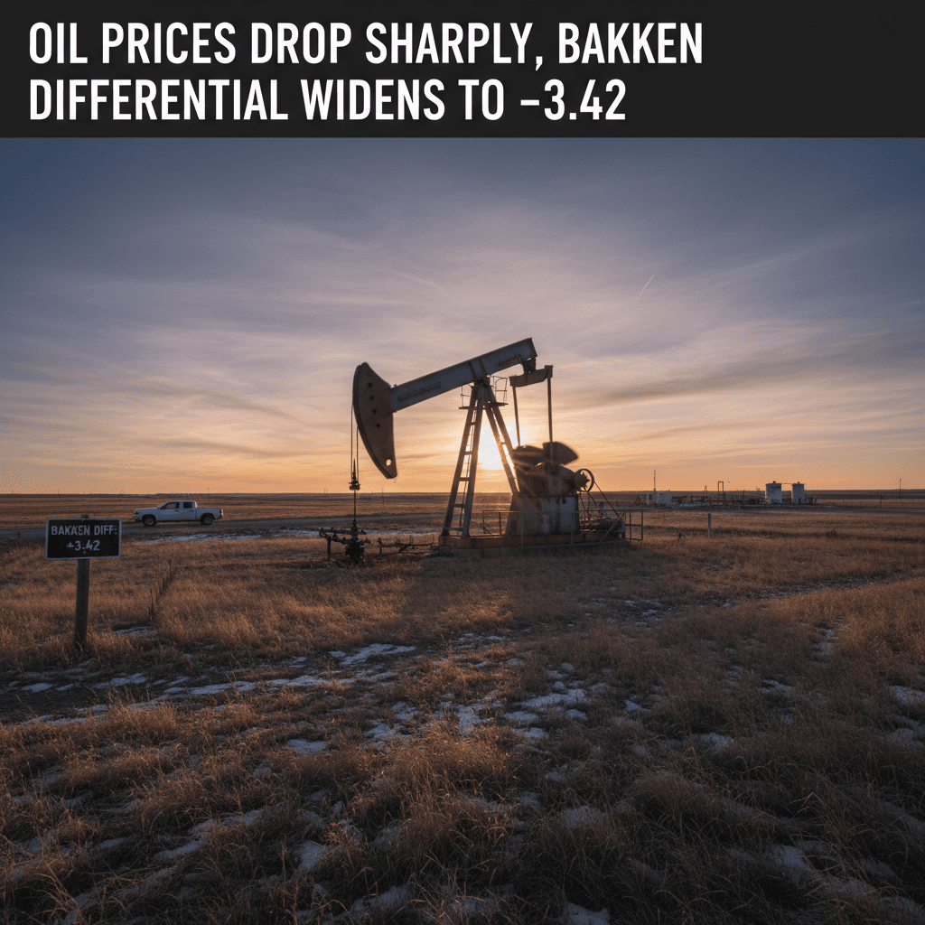 Oil Prices Drop Sharply, Bakken Differential Widens to -$3.42 - Bakken Wire