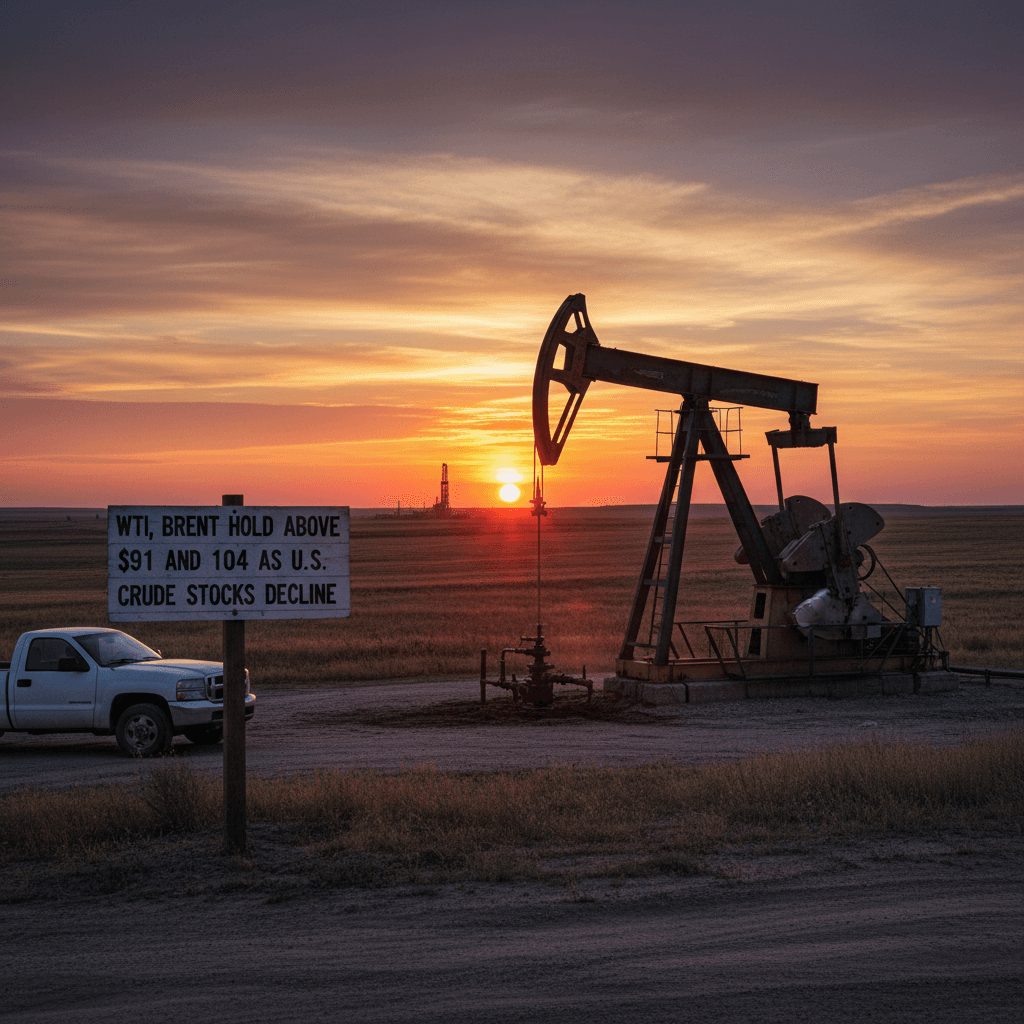 WTI, Brent Hold Above $91 and $104 as U.S. Crude Stocks Decline - Bakken Wire