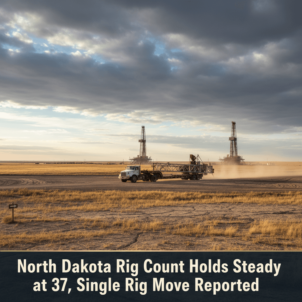 North Dakota Rig Count Holds Steady at 37, Single Rig Move Reported - Bakken Wire