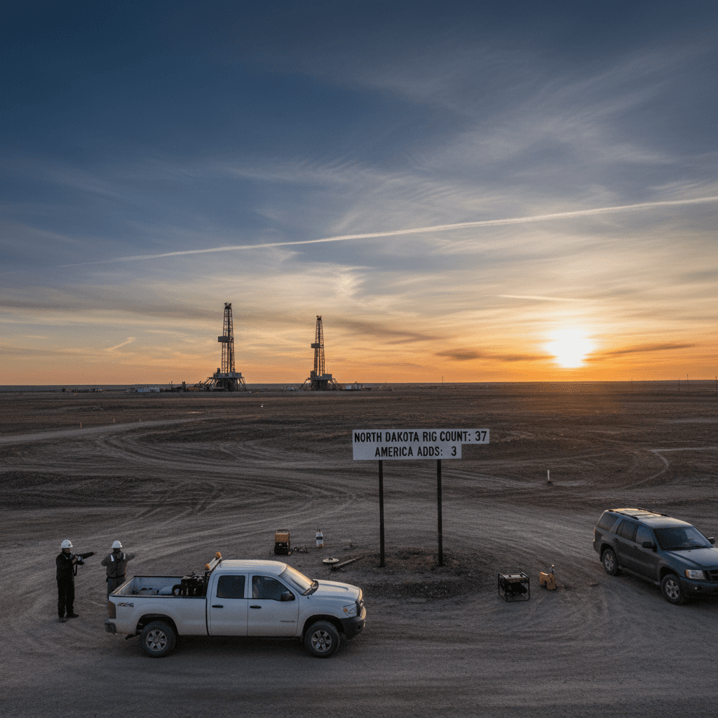 North Dakota Rig Count Holds at 37 as North America Adds 3 - Bakken Wire