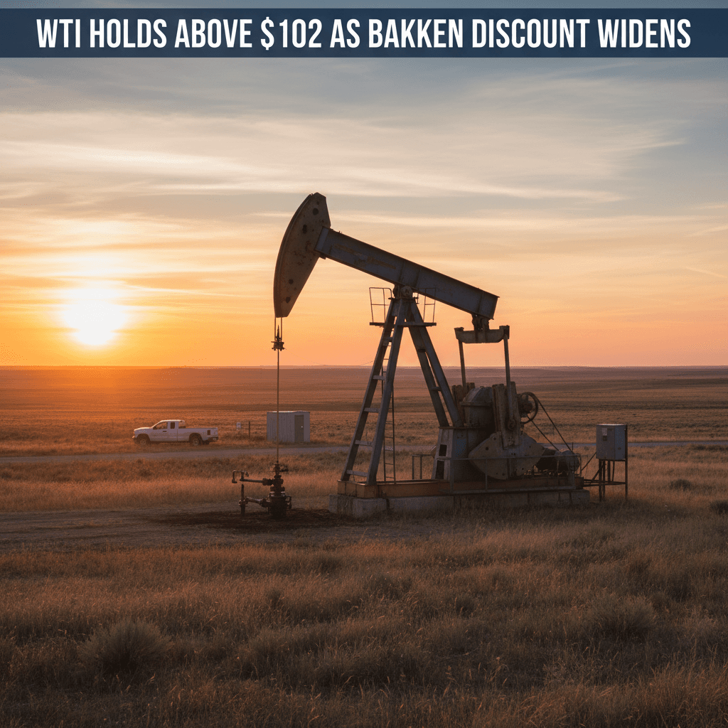 WTI Holds Above $102 as Bakken Discount Widens - Bakken Wire