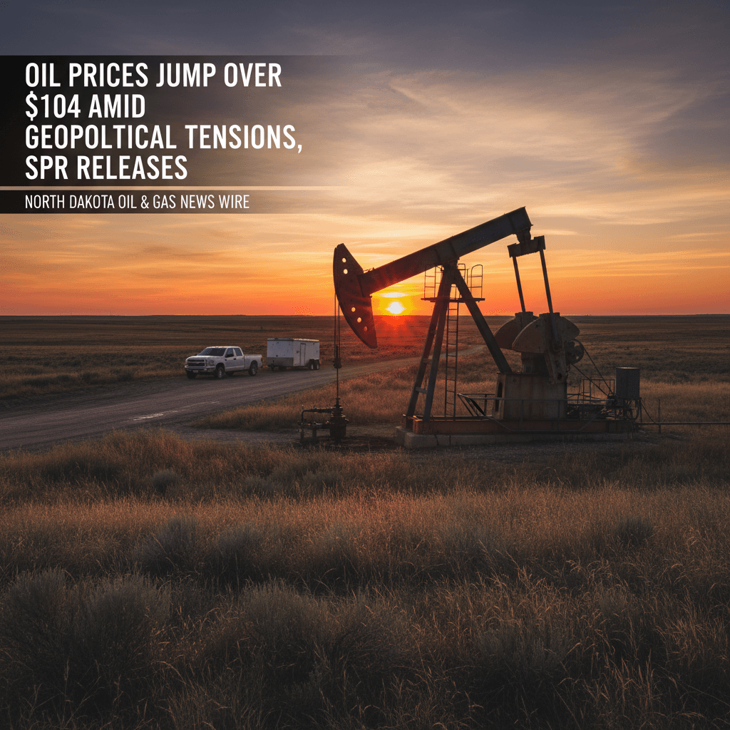 Oil Prices Jump Over $104 Amid Geopolitical Tensions, SPR Releases - Bakken Wire