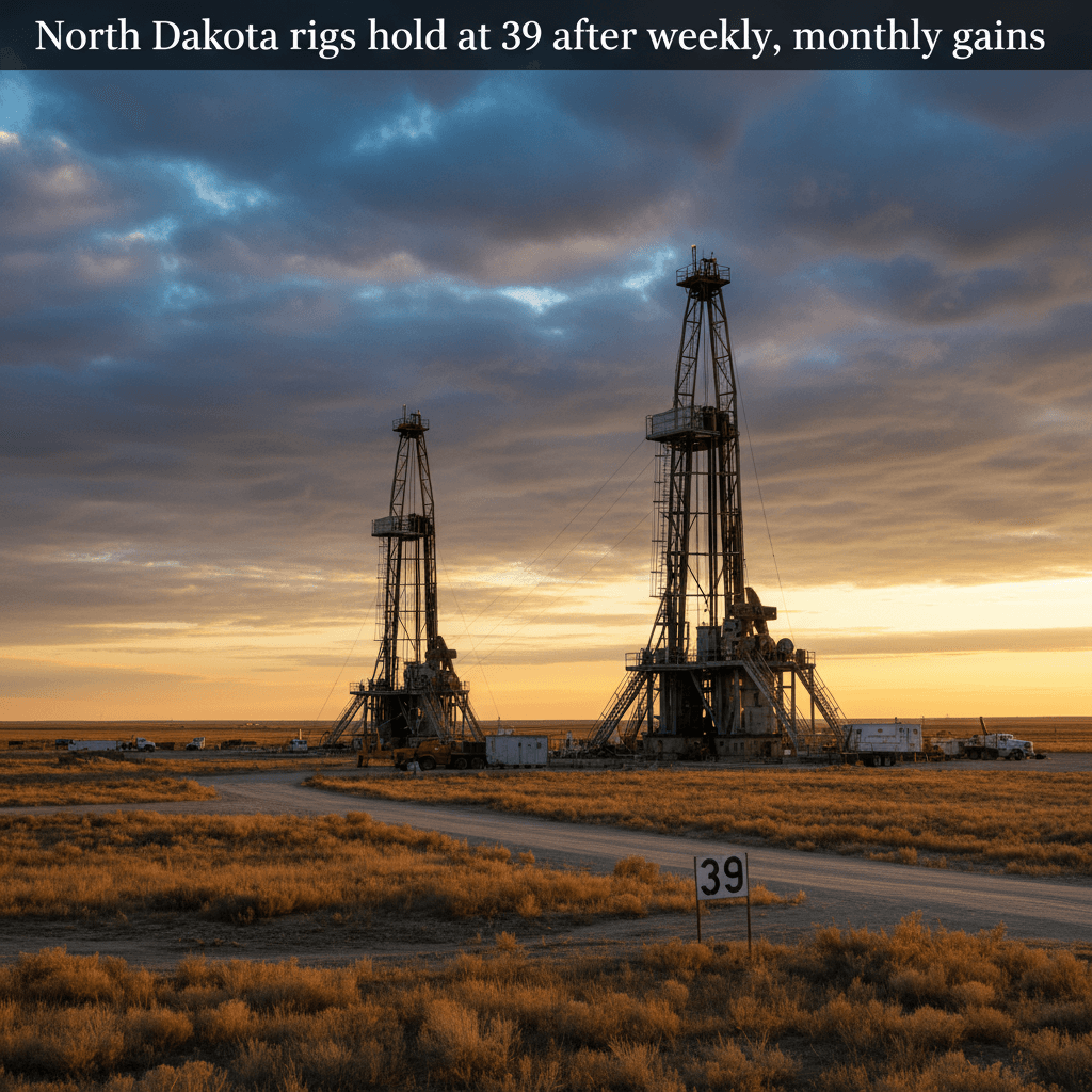 North Dakota rigs hold at 39 after weekly, monthly gains - Bakken Wire