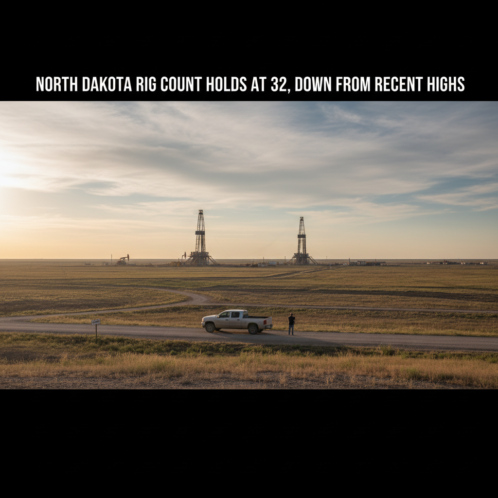 North Dakota Rig Count Holds at 32, Down from Recent Highs — Bakken Wire